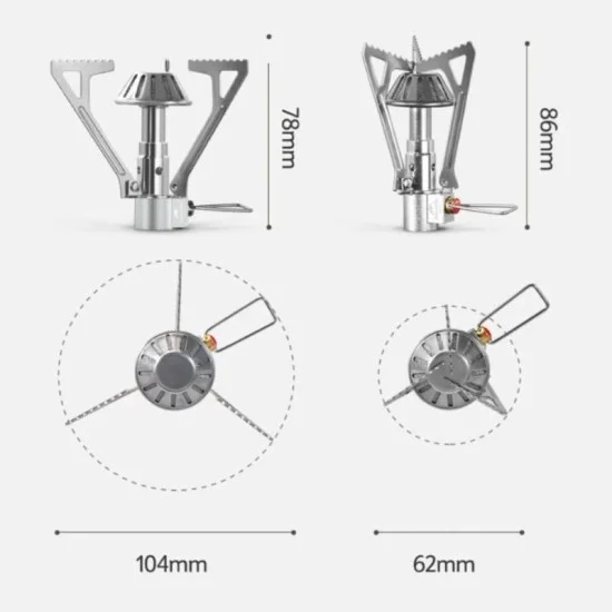 Naturehike Mini Folding Camping Stove - Silver